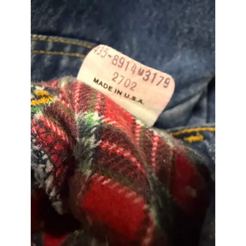 Vintage Osh Kosh B'Gosh Flannel-Lined Kids Denim Jeans Size 7/6X USA